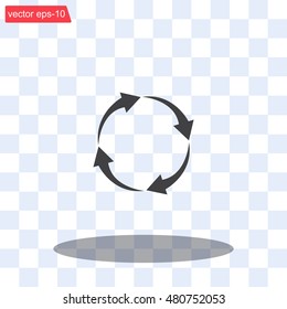 Arrow circle icon - cycle, loop & roundabout signs etc