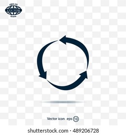 Arrow circle icon - cycle, loop & roundabout signs etc