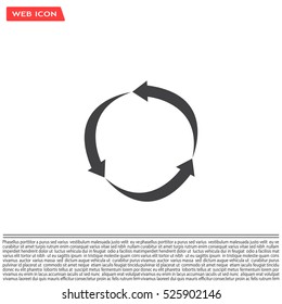 Arrow circle icon - cycle, loop & roundabout signs etc