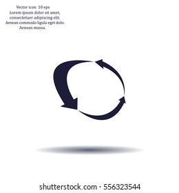 Arrow circle icon - cycle, loop & roundabout signs etc