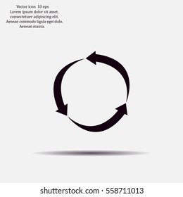 Arrow circle icon - cycle, loop & roundabout signs etc