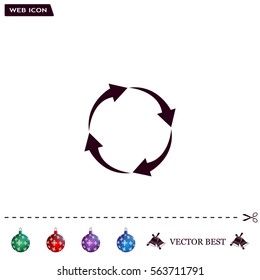 Arrow circle icon - cycle, loop & roundabout signs etc