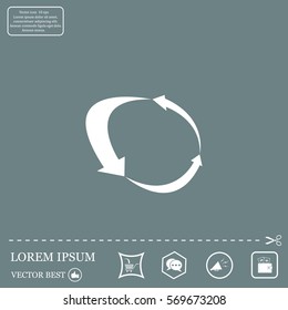 Arrow circle icon - cycle, loop & roundabout signs etc