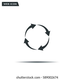 Arrow circle icon - cycle, loop & roundabout signs etc
