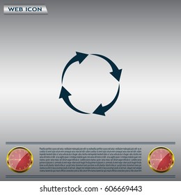 Arrow circle icon - cycle, loop & roundabout signs etc