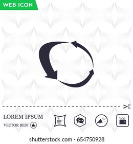 Arrow circle icon - cycle, loop & roundabout signs etc