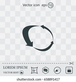 Arrow circle icon - cycle, loop & roundabout signs etc