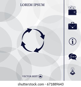 Arrow circle icon - cycle, loop & roundabout signs etc