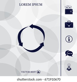 Arrow circle icon - cycle, loop & roundabout signs etc