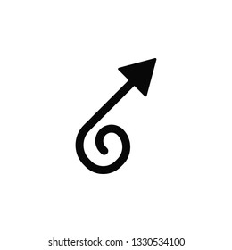 Arrow, circle, icon. Element of arrow for mobile concept and web apps illustration. Thin flat icon for website design and development, app development. Premium icon on white background