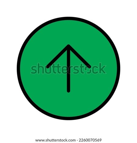 Arrow up circle icon line isolated on white background. Black flat thin icon on modern outline style. Linear symbol and editable stroke. Simple and pixel perfect stroke vector illustration.
