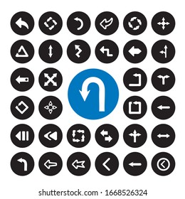 Arrow circle icon set Vector