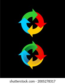 Arrow in circle icon vector design