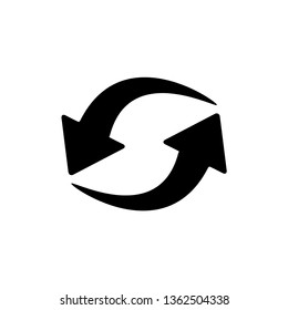 Arrow circle icon vector. Flat design style on white background.