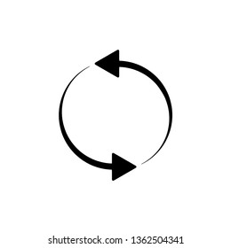 Arrow circle icon vector. Flat design style on white background.