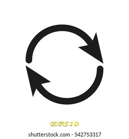 arrow in a circle, icon, vector illustration eps10