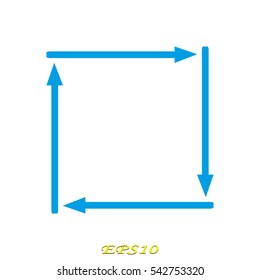 arrow in a circle, icon, vector illustration eps10