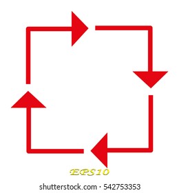 arrow in a circle, icon, vector illustration eps10