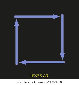 arrow in a circle, icon, vector illustration eps10