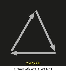 arrow in a circle, icon, vector illustration eps10