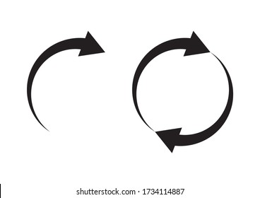 Arrow circle icons isolated on white background. Vector illustraion