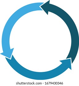 ARROW IN CIRCLE FOR INFOGRAPHIC. TEMPLATE SYMBOL FOR DIAGRAM, PRESENTATION AND CHART. GRAPHIC ELEMENTS