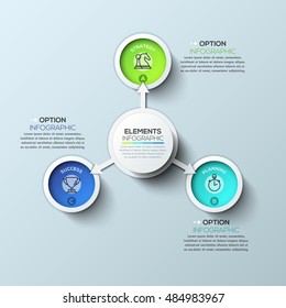 Arrow circle infographics template. Vector illustration. Can be used for workflow layout, diagram, number options, web design and timeline.