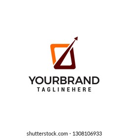 arrow circle innovation Logo Design Template