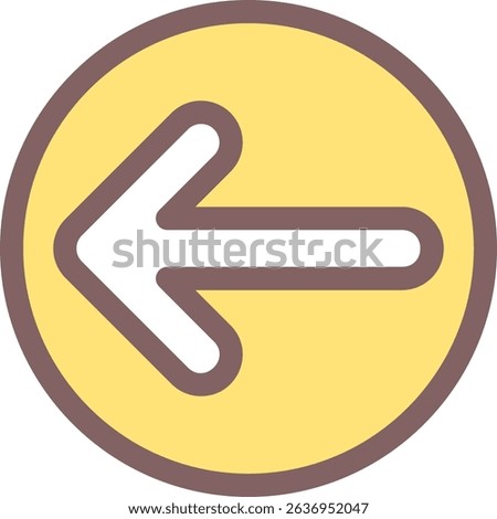 Arrow Circle Left Filled Style Icon Design