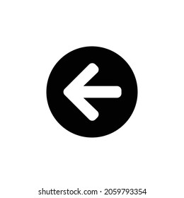 arrow circle left Icon. Flat style design isolated on white background. Vector illustration