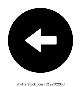 Arrow circle left icon isolated vector illustration on white background. High quality black style vector icons