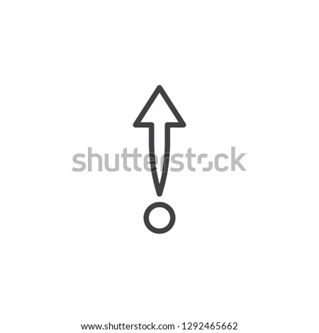 Arrow up and circle line icon. linear style sign for mobile concept and web design. Upload arrow direction outline vector icon. Symbol, logo illustration. Pixel perfect vector graphics