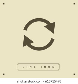 arrow circle line vector icon