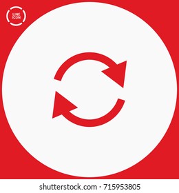 arrow circle line vector icon