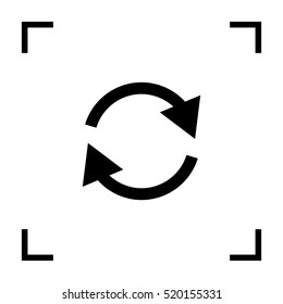 arrow circle linear icon for websites and mobile minimalistic flat design.