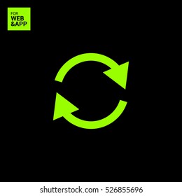 arrow circle linear icon for websites and mobile minimalistic flat design.