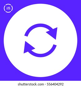 arrow circle linear icon for websites and mobile minimalistic flat design.