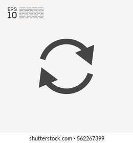 arrow circle linear icon for websites and mobile minimalistic flat design.