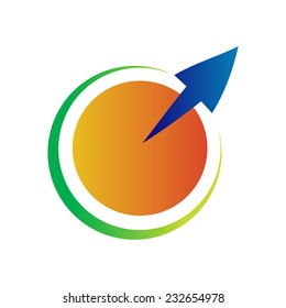 Arrow and circle logo 