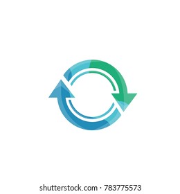 Arrow Circle Logo Template with Colorful concept
