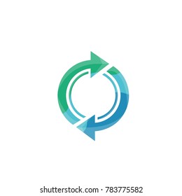 Arrow Circle Logo Template with Colorful concept
