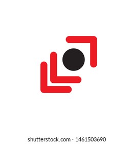 Arrow and Circle Logo Vector