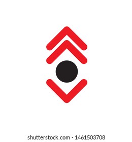 Arrow and Circle Logo Vector