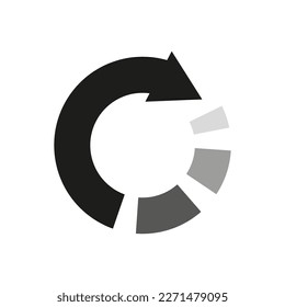 arrow circle. Reload symbol. Vector illustration.