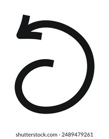 Arrow in a circle to the right, white background