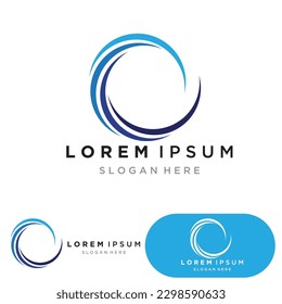 Icono del vector de plantilla de anillo de círculo de flecha