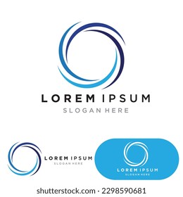 Icono del vector de plantilla de anillo de círculo de flecha