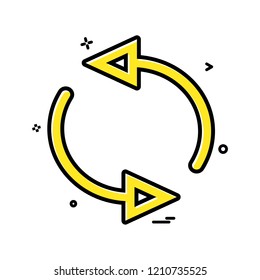 arrow circle rotate icon vector design
