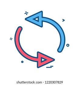 arrow circle rotate icon vector design
