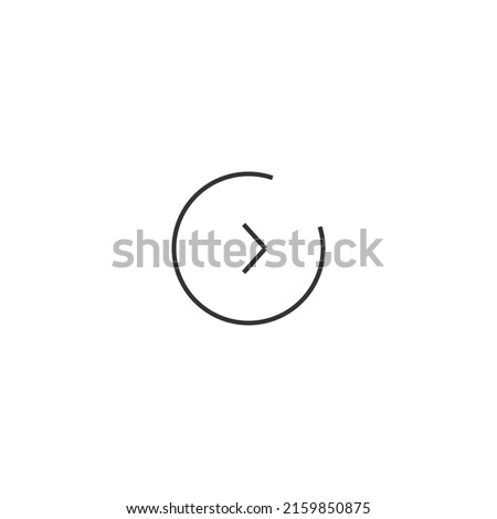 arrow circle sign thin line icon, editable stroke icon eps 10